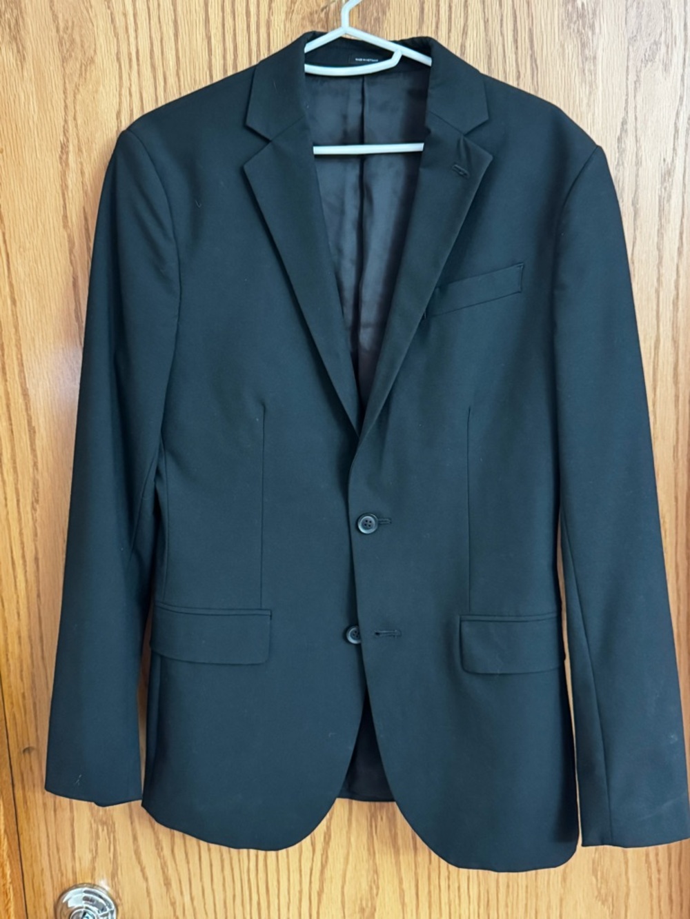 Slim Black Men's Two-Button Blazer